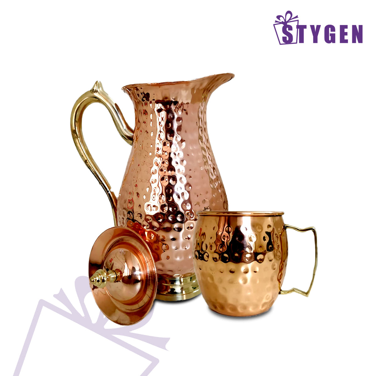 Copper Jug Mug Set (তামার জগ মগ সেট)